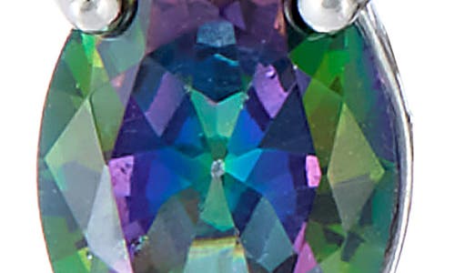 Savvy Cie Jewels Mystic Topaz & Cz Stud Earrings In Topaz