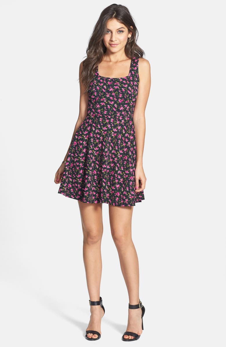 Soprano Floral Textured Skater Dress Juniors Nordstrom Soprano Floral Textured Skater Dress Juniors Nordstrom