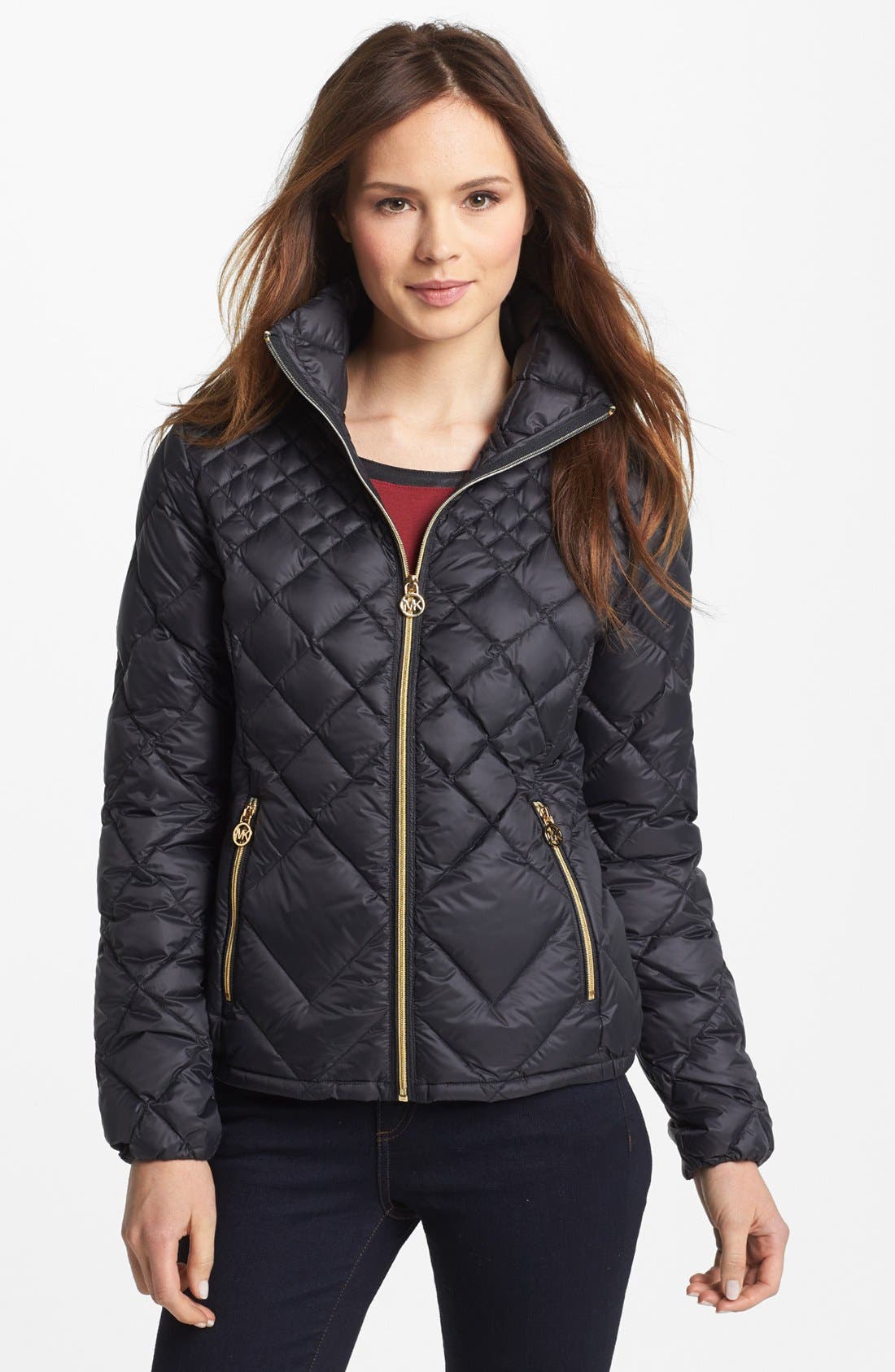 michael kors diamond quilted down jacket