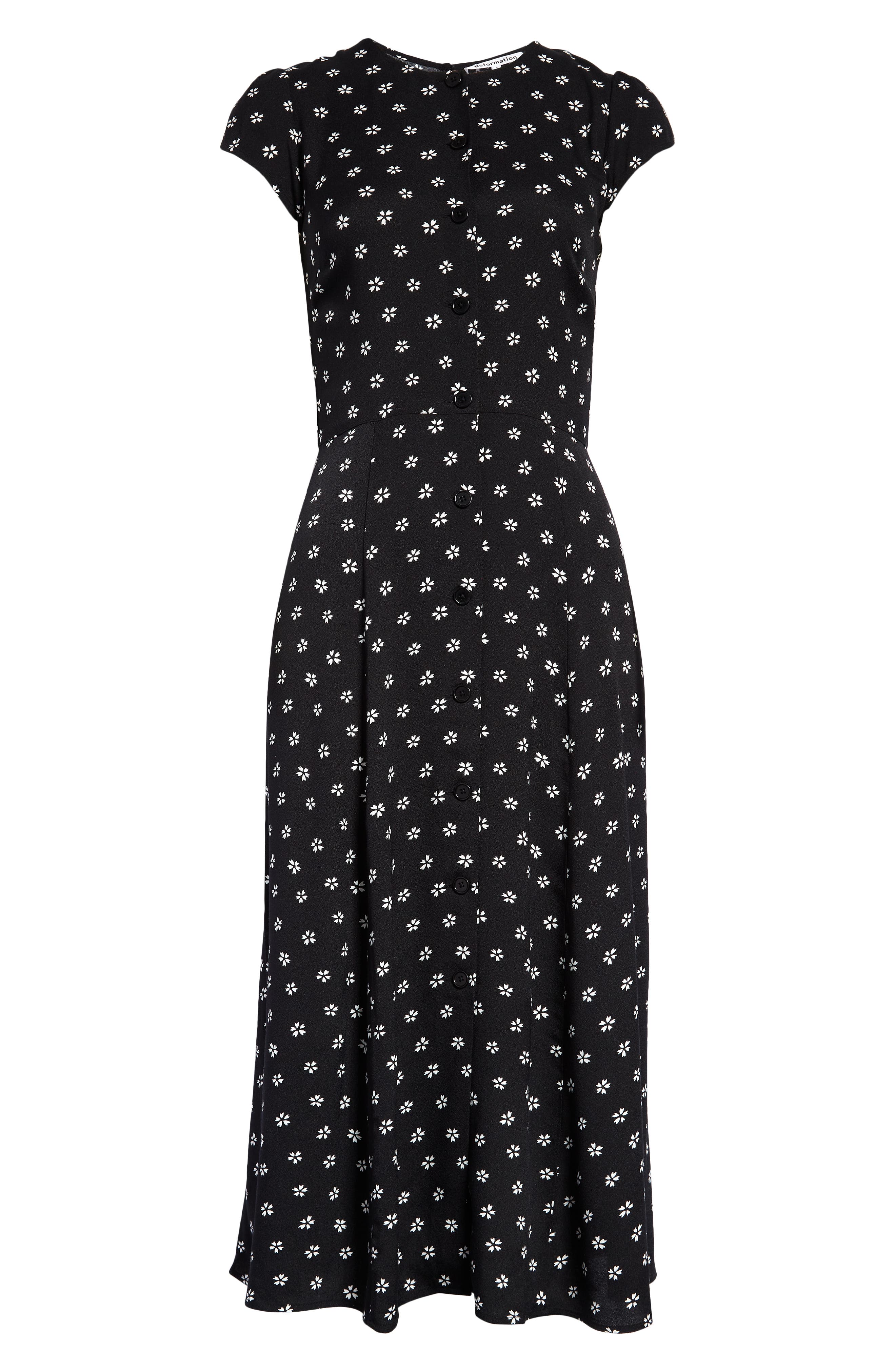 fauna front button midi dress reformation