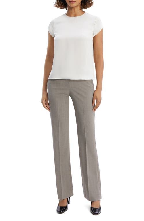 THEORY THEORY CAP SLEEVE SILK TOP