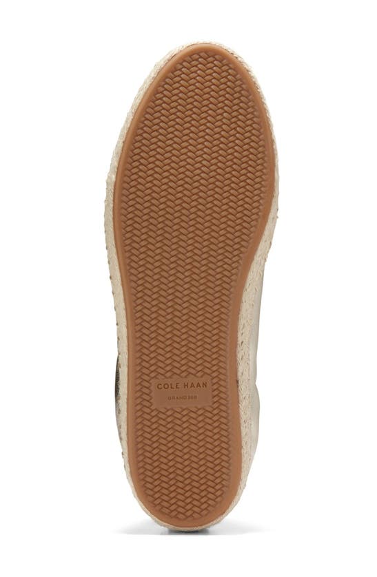 Shop Cole Haan Cloudfeel Seaboard Espadrille Flat In Soft Gold Leather