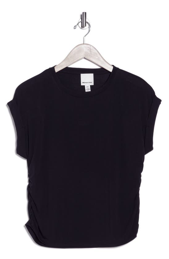 Shop Industry Republic Clothing Side Ruched Top In Black