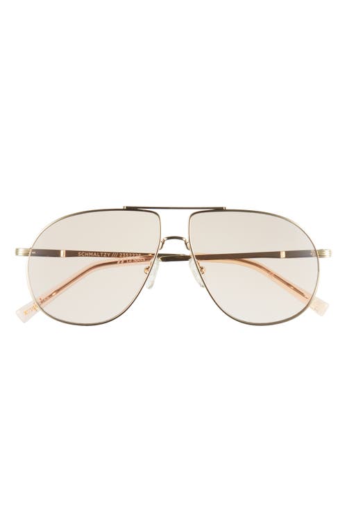 Schmaltzy 60mm Aviator Sunglasses in Bright Gold