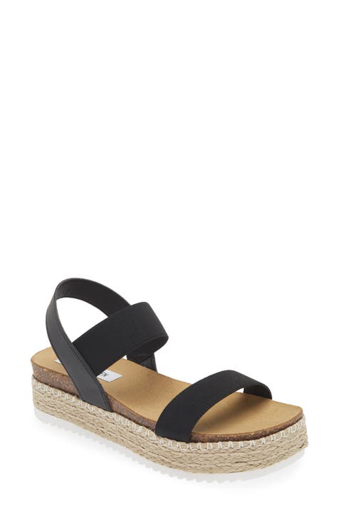 Fashion black flatform espadrilles