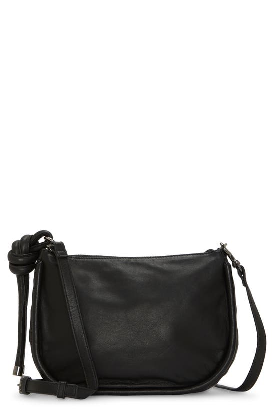 Vince Camuto Basha Leather Crossbody Bag In Onyx Lambar