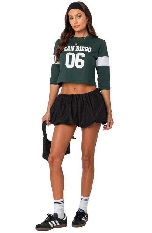 Edikted San Diego Football Cotton Crop Graphic T-shirt In Dark-green
