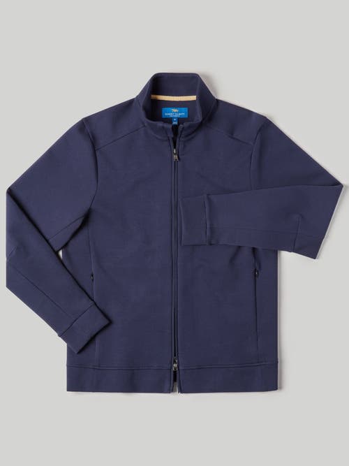 Robert Talbott Evans Track Jacket In Navy