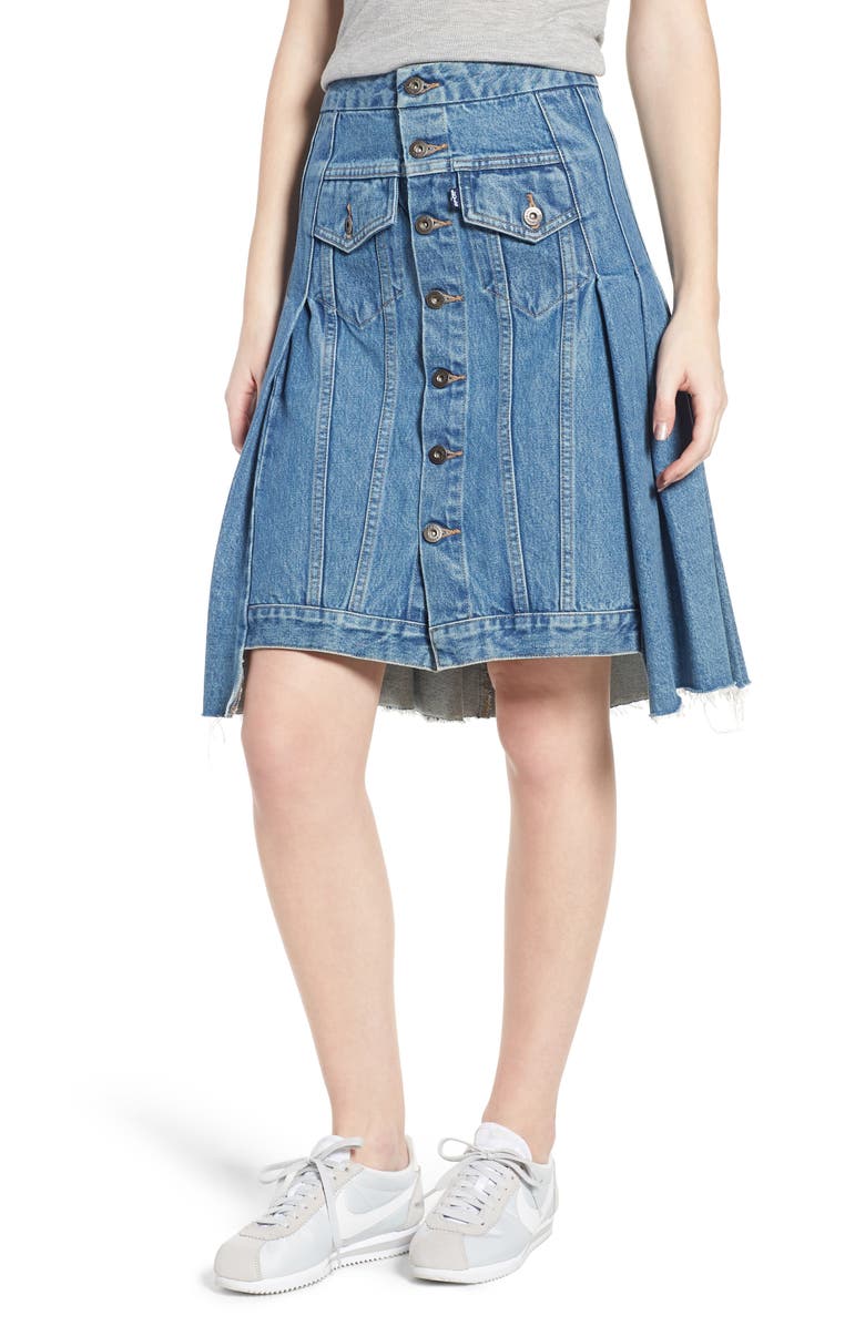 Levi's® Made & Crafted™ Type III Pleated Denim Skirt | Nordstrom