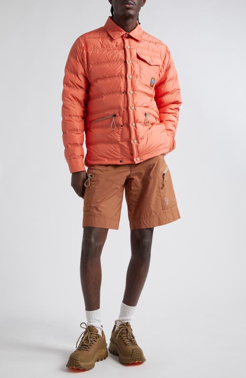 Moncler Grenoble Lavachey Quilted Down Shirt Jacket Langoustino at Nordstrom,