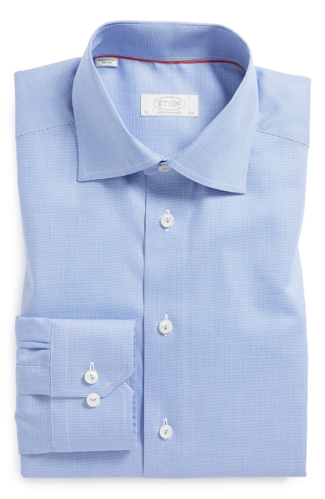 Eton Contemporary Fit Houndstooth Dress Shirt Nordstrom