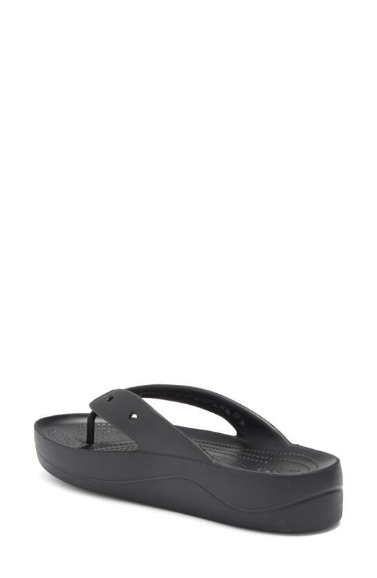 Crocs Baya Platform Sandal In Black
