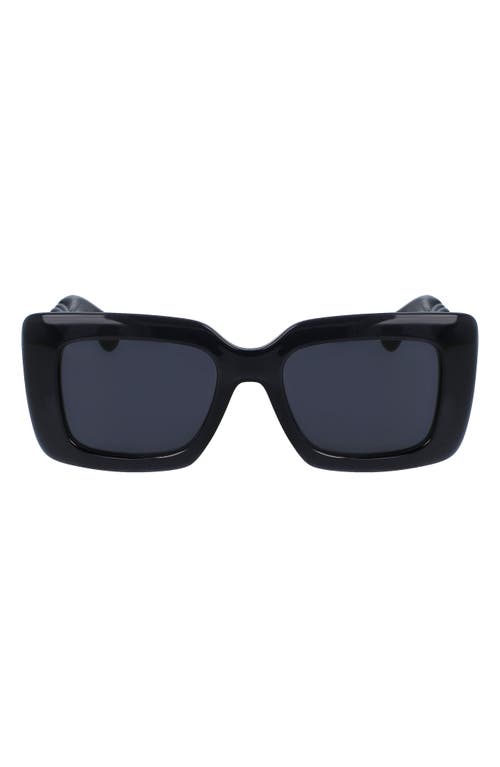 Lanvin Babe 52mm Square Sunglasses in Dark Grey at Nordstrom