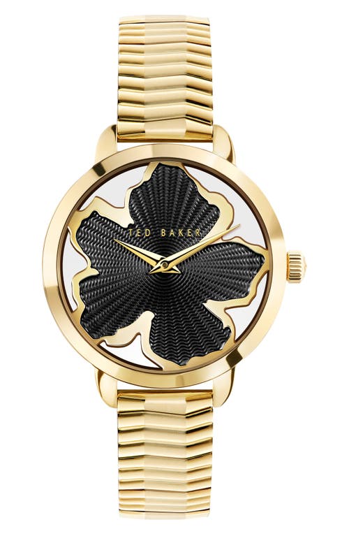 Shop Ted Baker London Lilabel 2h Bracelet Watch, 36mm In Gold/black/gold