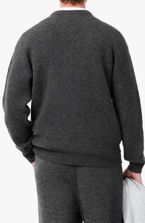 Lacoste Relaxed Fit Double Face Cotton & Wool Blend Sweater In Agathe Chine/viennese