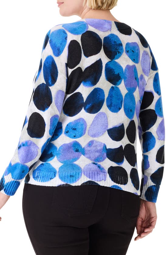 Shop Nic + Zoe Nic+zoe Supersoft Midnight Dot Sweater In Blue Multi