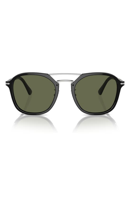 Persol 53mm Polarized Square Sunglasses In Black