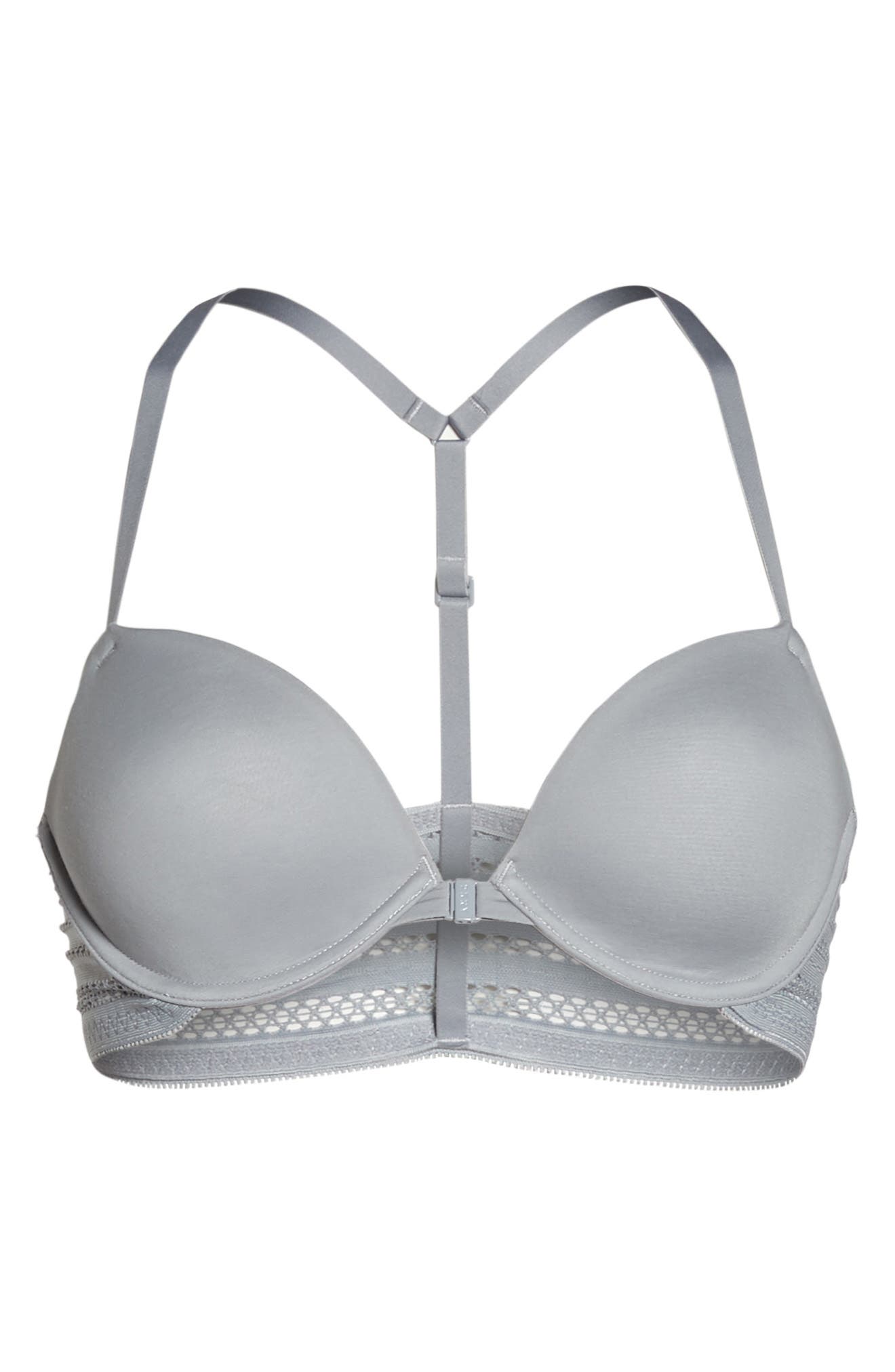 DKNY | Lace Panel Snap Front Underwire Bra | Nordstrom Rack