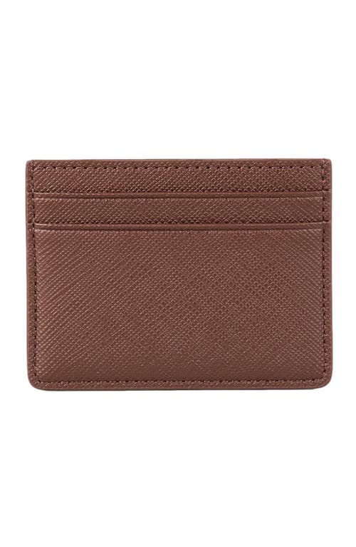 Shop Sandro Synthetic Leather Cardholder In Black Brown