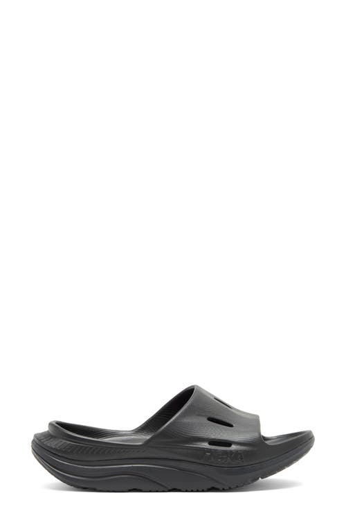 Shop Hoka Gender Inclusive Ora Recovery Slide 3 Sandal In Black/black