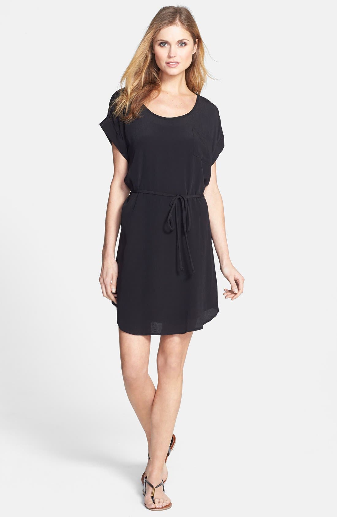 Bobeau Ladder Back Tie Waist Dress Nordstrom