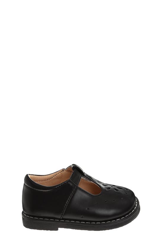 Josmo Infant Slip-resistant Flat T-strap Shoes In Black