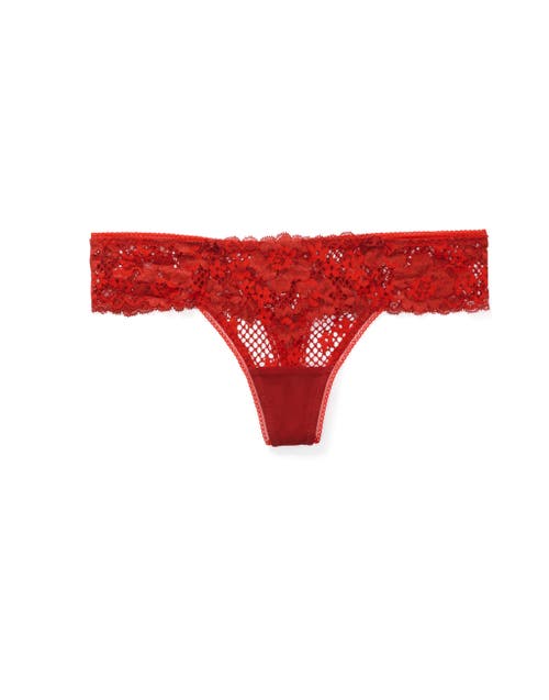 Shop Adore Me Cinthia Thong Panties In Dark Red