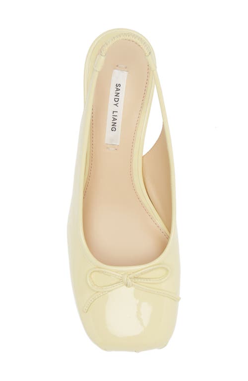 Shop Sandy Liang Square Toe Slingback Ballet Pump In Butter