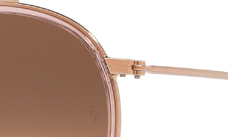 Shop Ray Ban 51mm Aviator Gradient Lens Sunglasses In Light Pink
