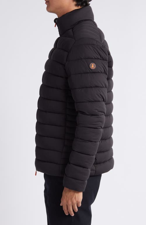 Save The Duck Ari Water Resistant Recycled Polyester Puffer Jacket In Black