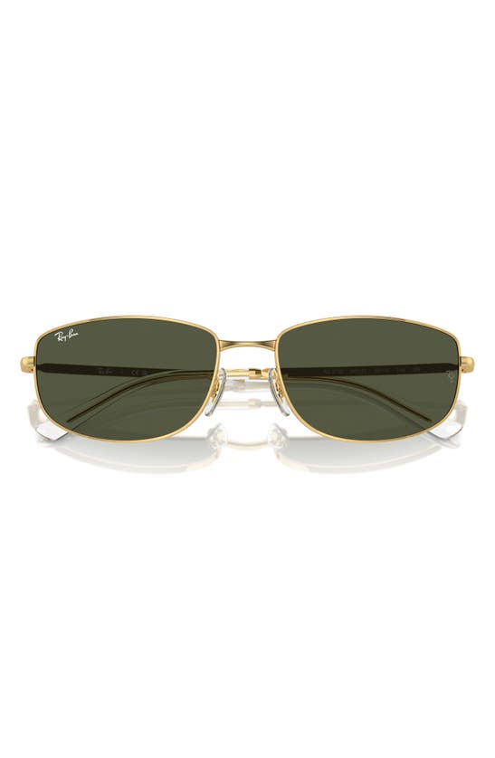 Shop Ray Ban Ray-ban 59mm Oval Sunglasses In Gold Flash