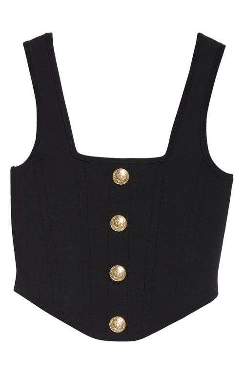 Shop L Agence L'agence Saga Square Neck Tank In Black/gold