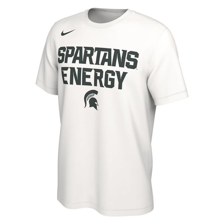 Shop Nike Unisex   White Michigan State Spartans 2024 On-court Bench Energy T-shirt