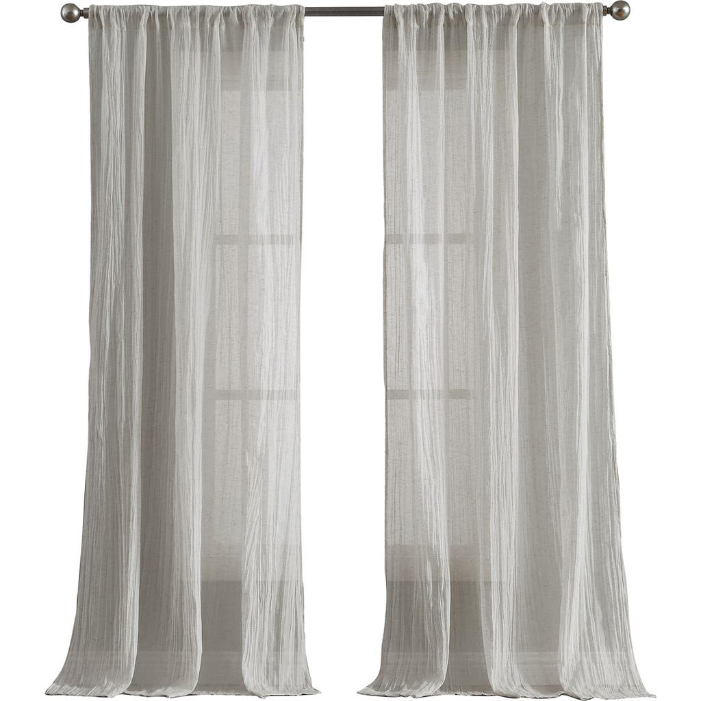 French Connection Charter Crushed Set Of 2 Curtain Panels In Light Grey