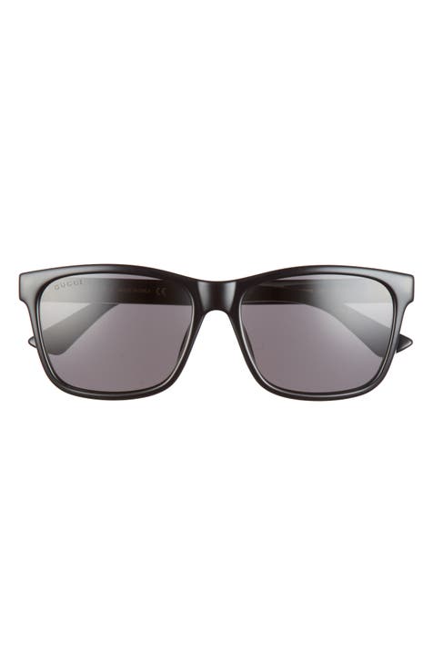 57mm Polarized Rectangular Sunglasses