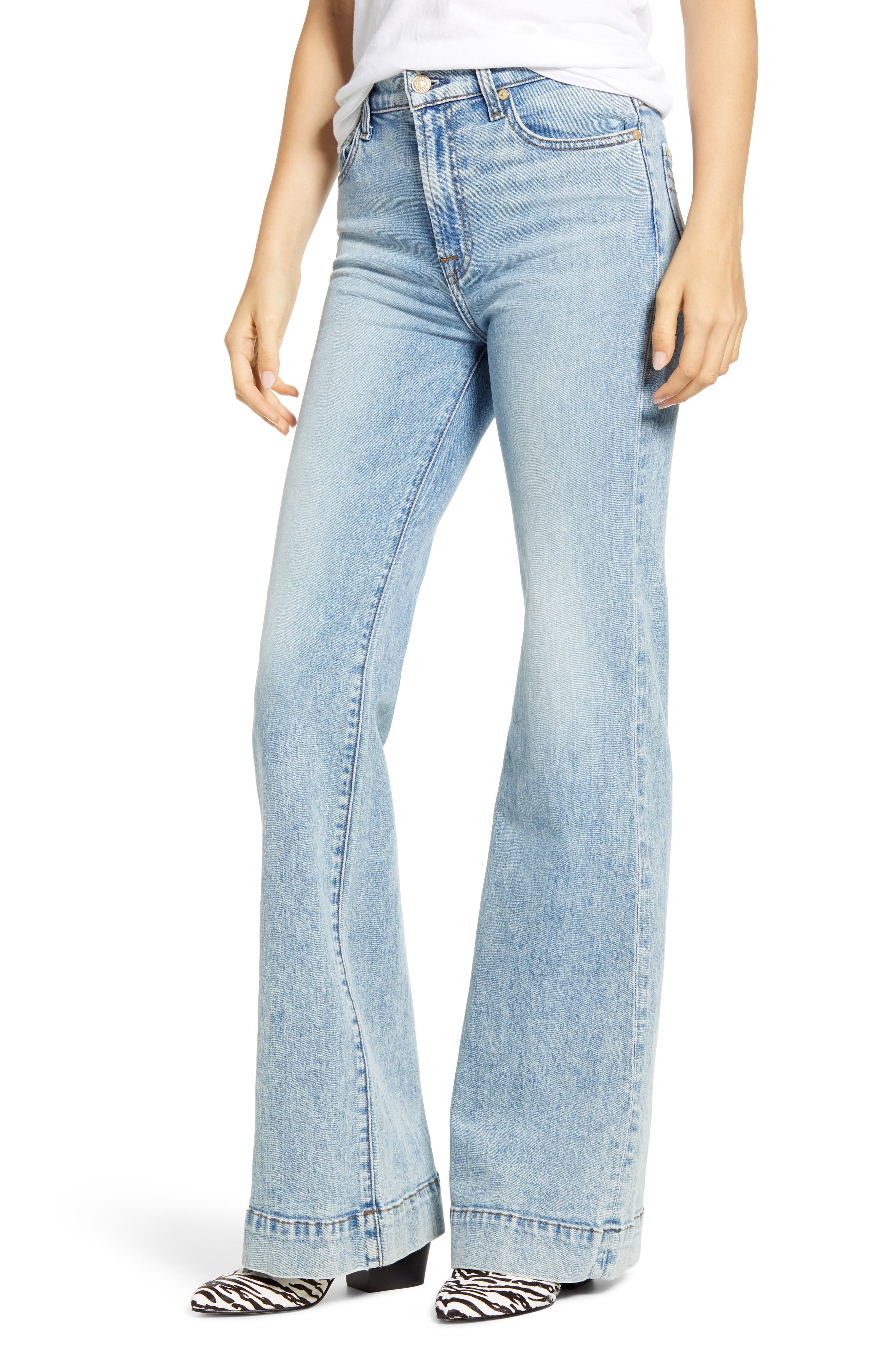 7 For All MankindÂ® Dojo High Waist Wide Leg Jeans (Vail) | Nordstrom