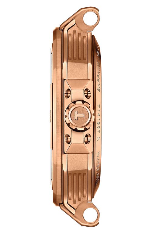 Tissot Mens Black T Race 41mm Mens Rose Gold-plated Stainless Steel Automatic Watch In Black