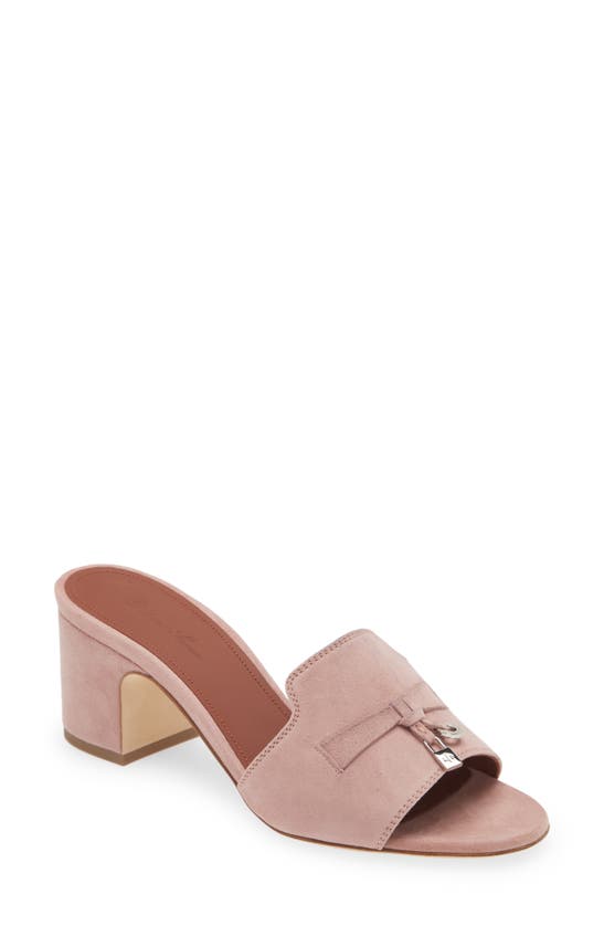 Loro Piana Summer Charms Slide Sandal In 30at Flowering Cherry