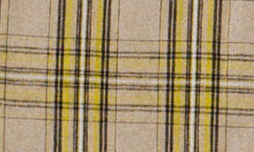 English Factory Oversize Collar Check Cotton Top In Taupe