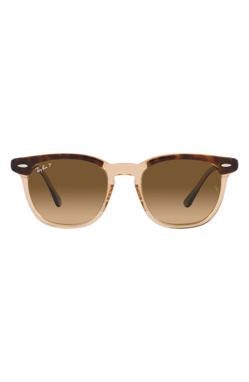 Ray-Ban Hawkeye 50mm Gradient Polarized Square Sunglasses in Trans Brown at Nordstrom