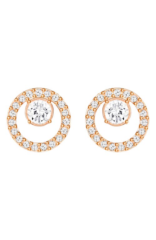 Swarovski Creativity Circle Stud Earrings in Rose Gold at Nordstrom