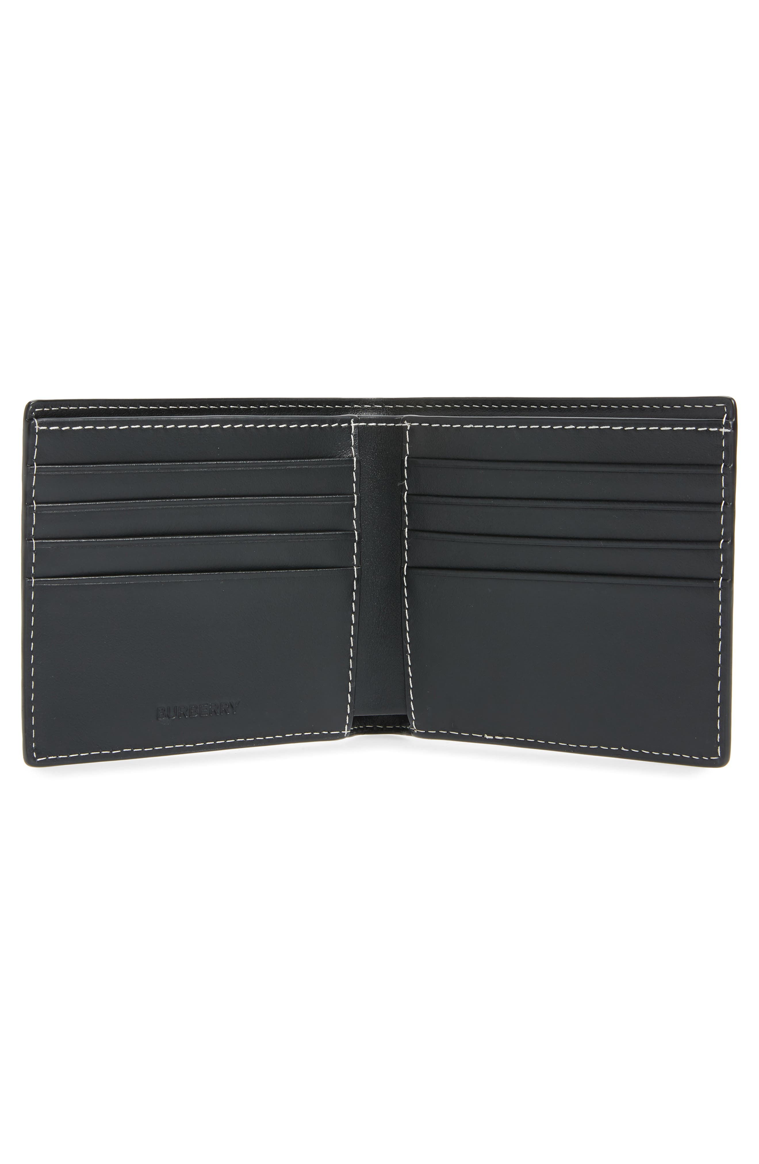 black logo graphic canvas international bifold wallet