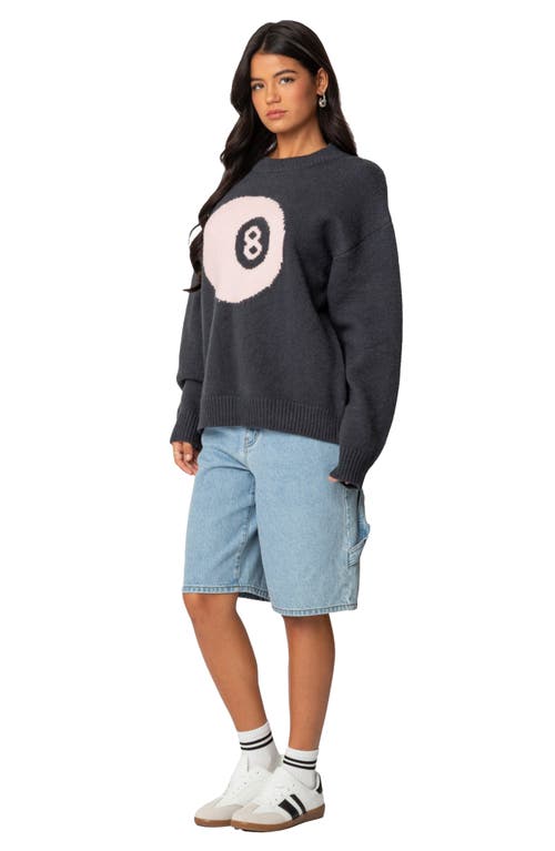 EDIKTED EDIKTED MAGIC 8-BALL OVERSIZE CREWNECK SWEATER 