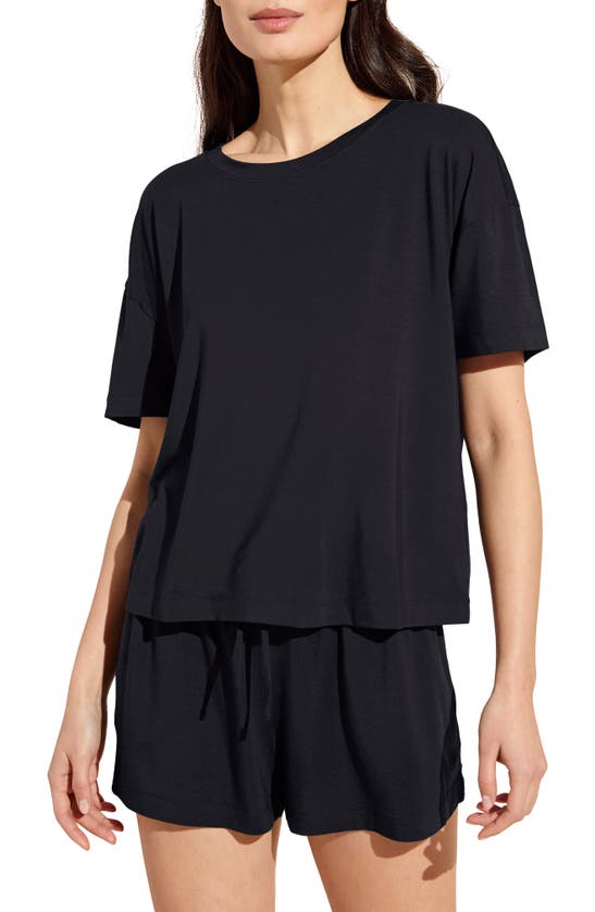 Shop Eberjey Giselle Stretch Modal Pajama Top In Black