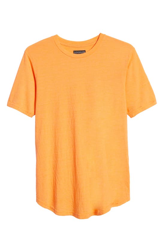 Goodlife Tri-blend Scallop Crew T-shirt In Nectarine