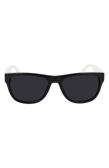 Shop Converse All Star® 57mm Rectangle Sunglasses In Black/black