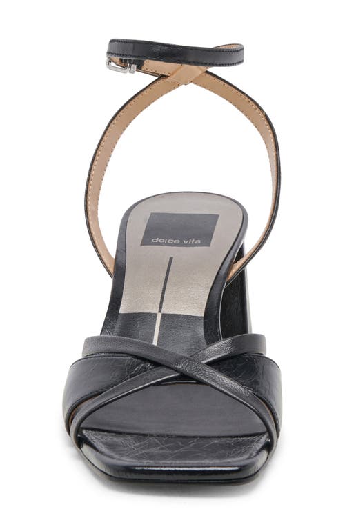 Shop Dolce Vita Blakly Ankle Strap Sandal In Midnight Crinkle Patent