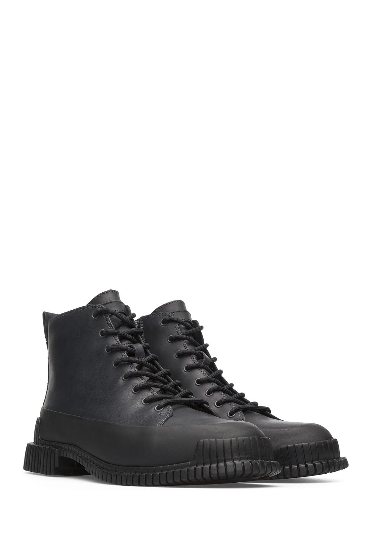camper black ankle boots
