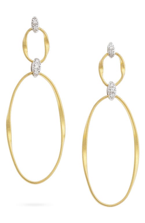 Marco Bicego Marrakech Diamond Double Hoop Earrings in Yellow Gold/Diamond at Nordstrom