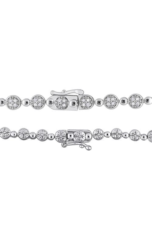 Delmar Diamond Tennis Necklace & Bracelet Set In Multi